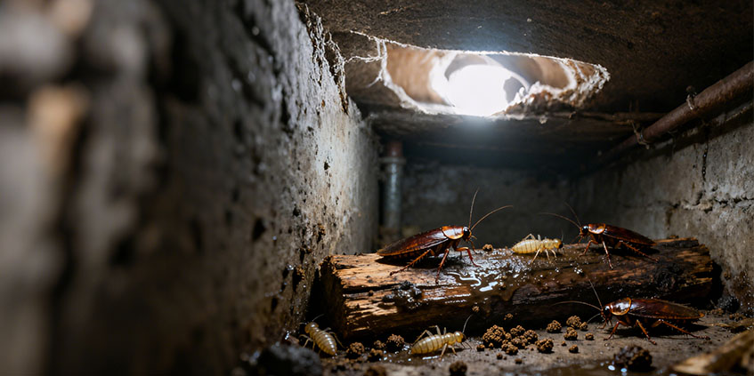 Pests Attracted to Damp Spaces