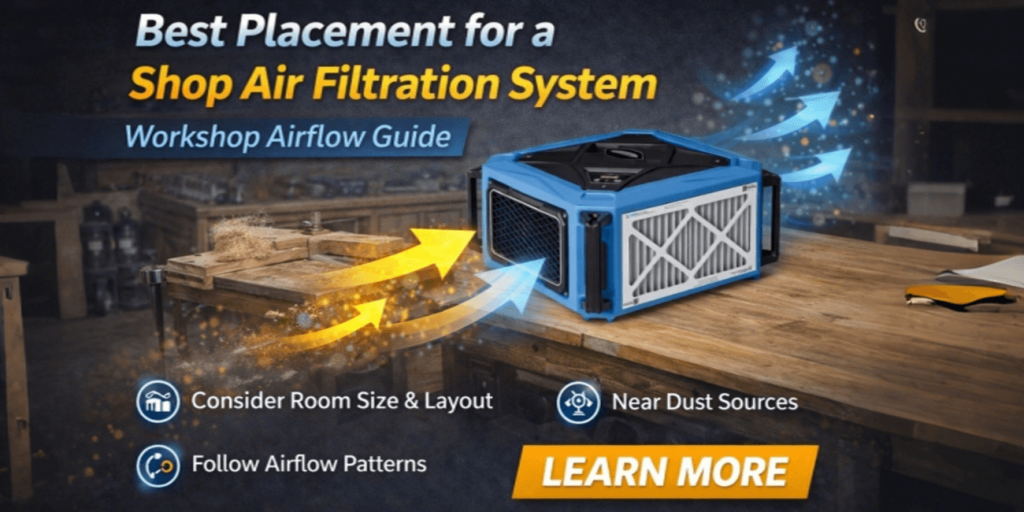 best placement for a shop air filtration system