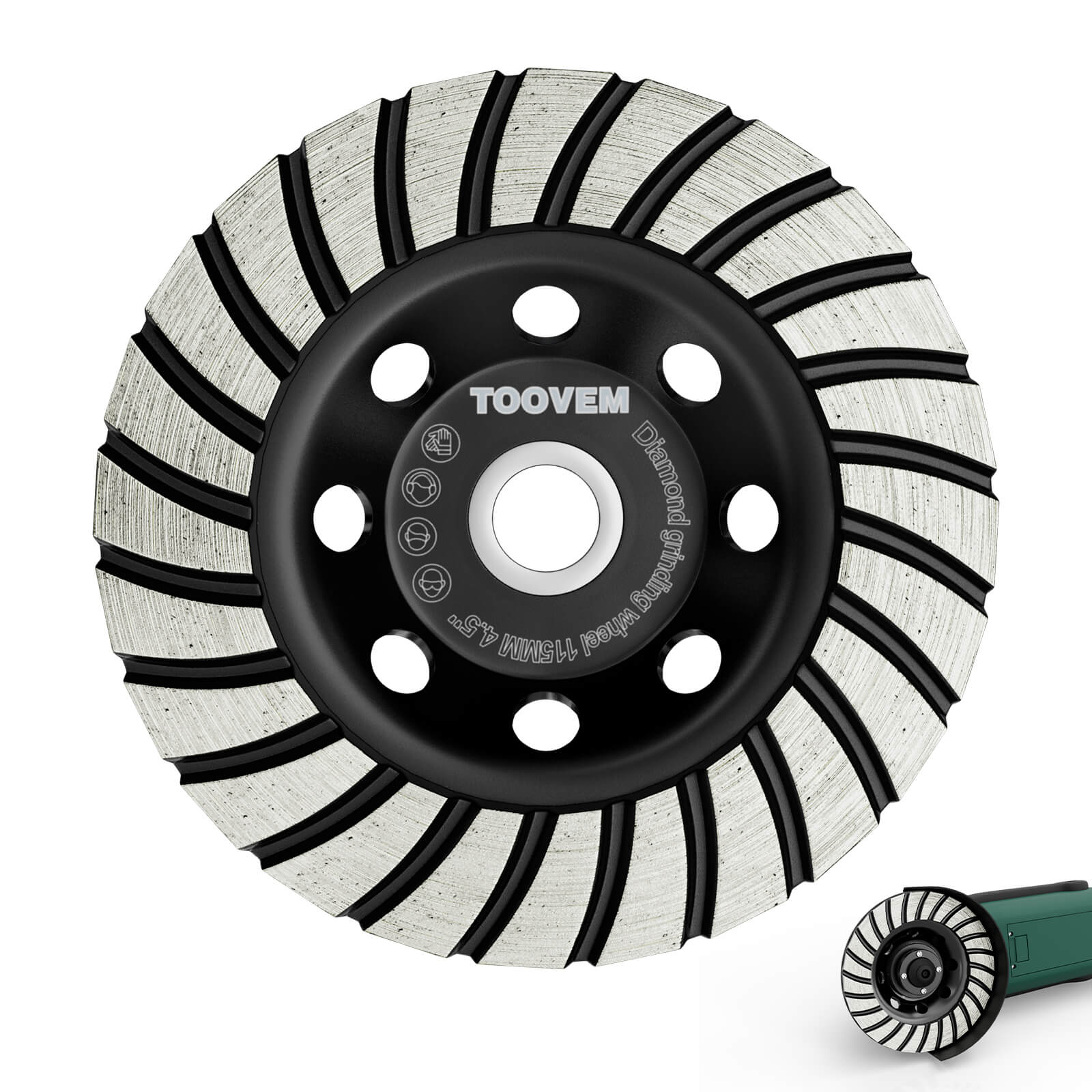TooVem 4-1/2 Inch Turbo Row Grind