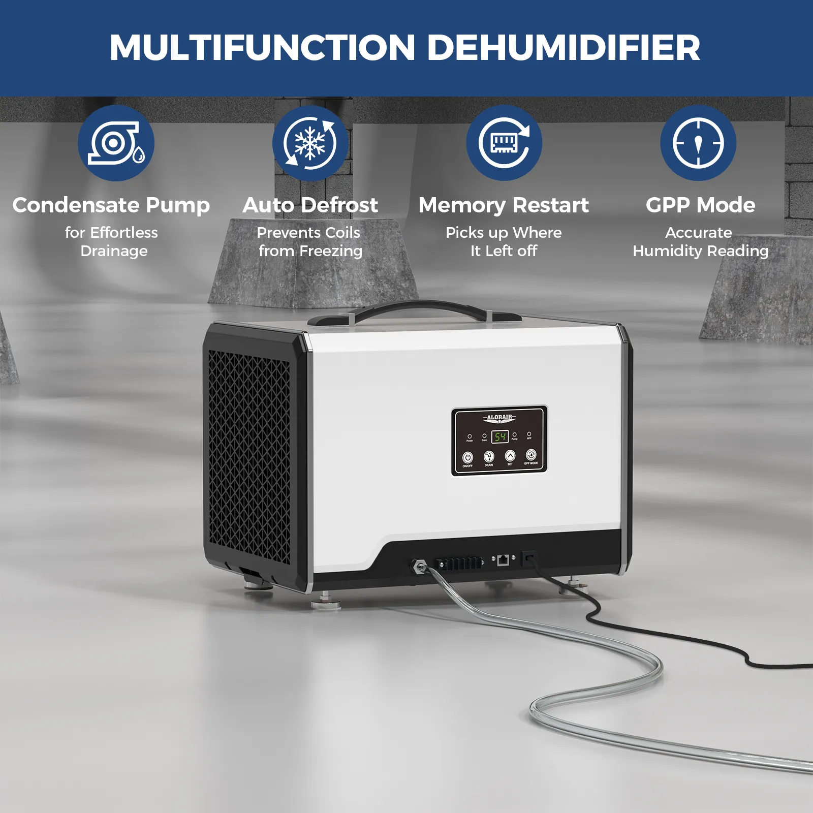 AlorAir® Helios MP55 Crawlspace Dehumidifier